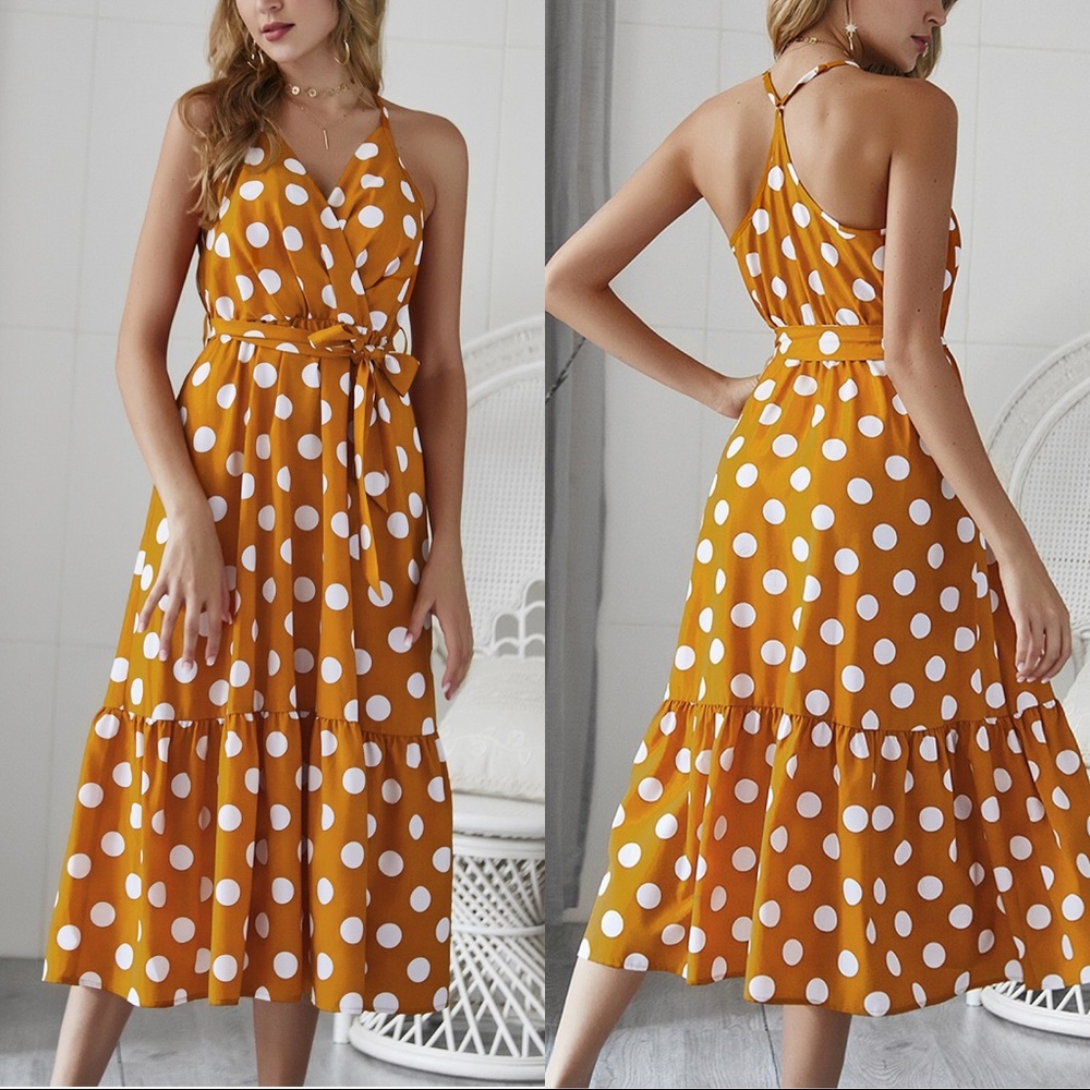 ♦️🌻You Are My Sunshine Polka Dot Dress